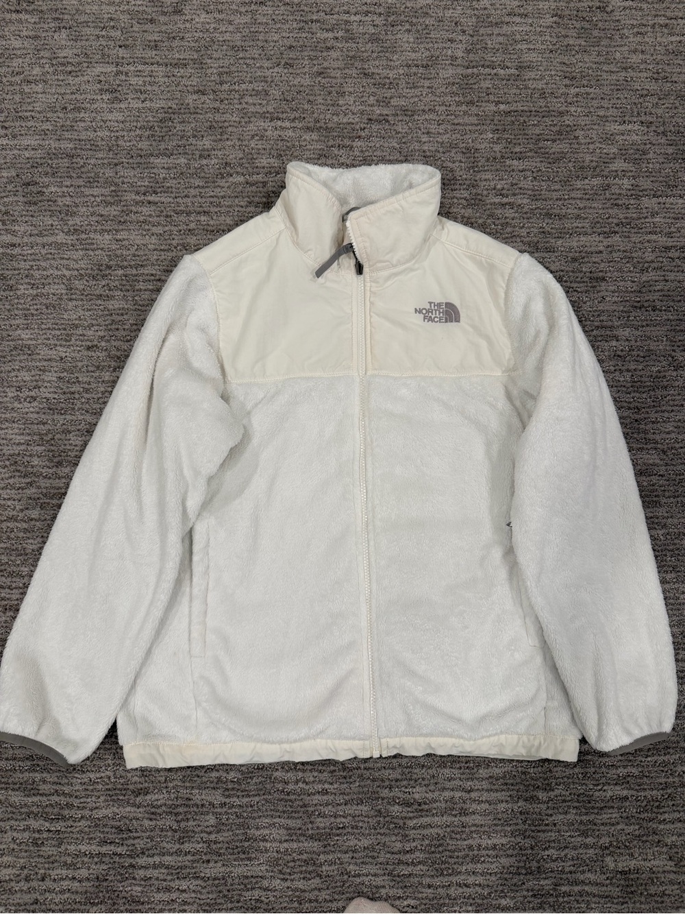 The North Face White Fleece Full Zip Jacket Girls XL 18